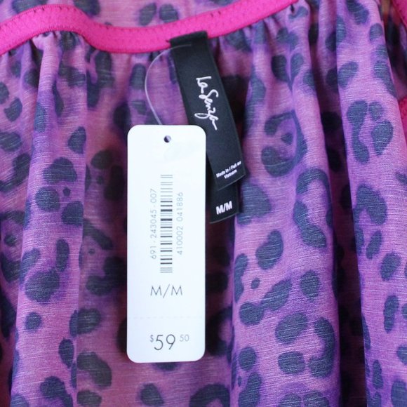 NWT La Senza Push Up Babydoll Bra Medium Cheetah Negligee Front Close Pink N107 - Picture 7 of 9